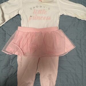 Pink and White Kids Outfit Set
